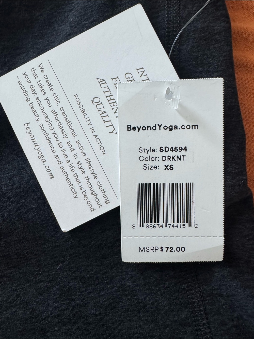 Beyond Yoga Dark Grey Cross-Back Camisole Tank - Picture 4 of 4